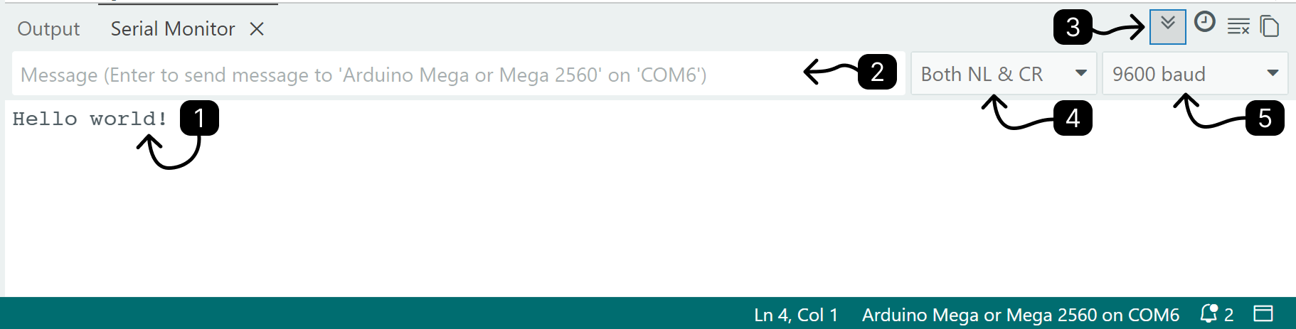 Arduino IDE Serial Monitor interface