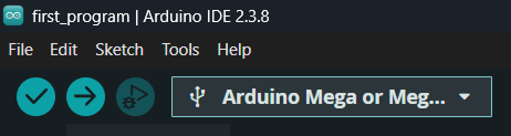 Verify and Upload buttons in Arduino IDE