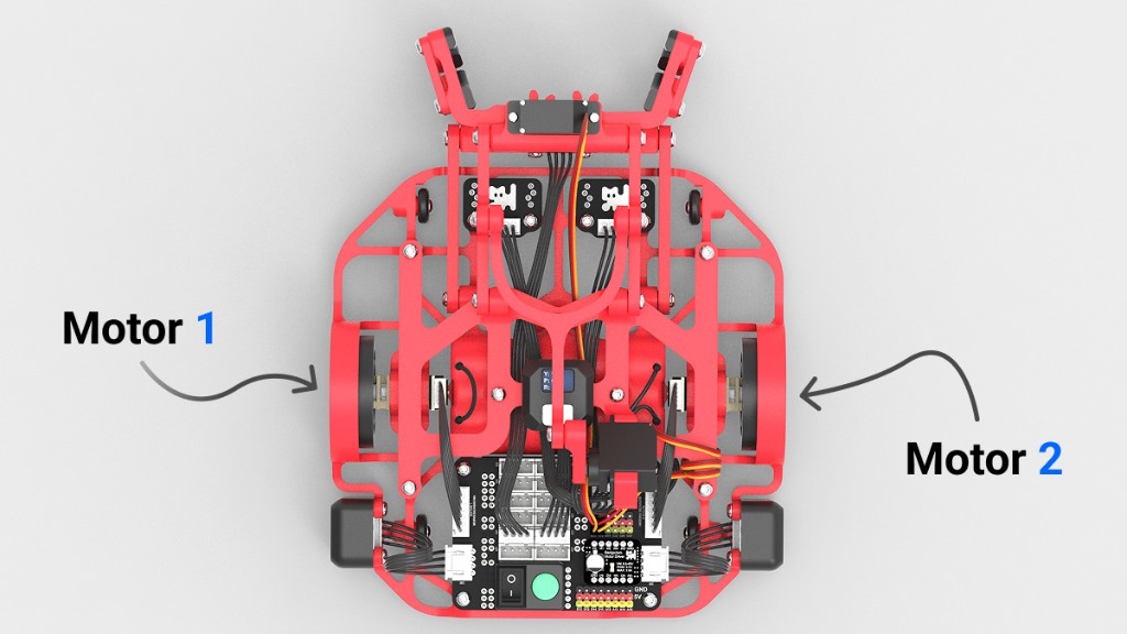 Motor layout on the chassis