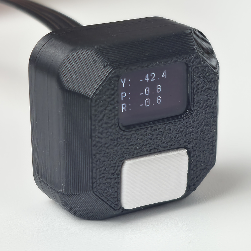 Motion sensor screen showing Yaw, Pitch, and Roll