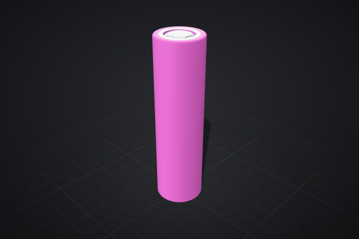 3D preview: 18650 battery
