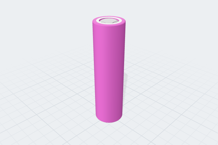 3D preview: 18650 battery