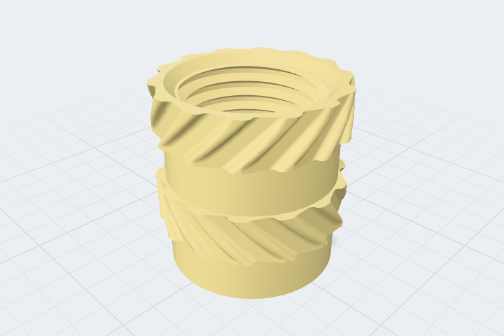 3D preview: Heat-set insert 1