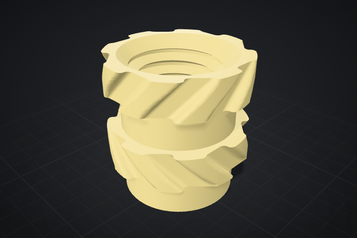 3D preview: Heat-set insert 2